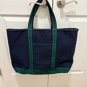 LL Bean Canvas Tote Bag with Zipper